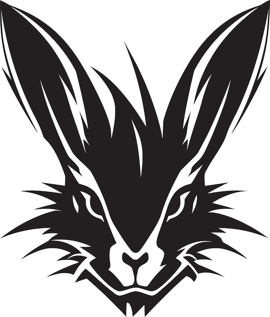 Vector black hare vector logo een modern en verfijnd logo voor uw bedrijf black hare vector logo a