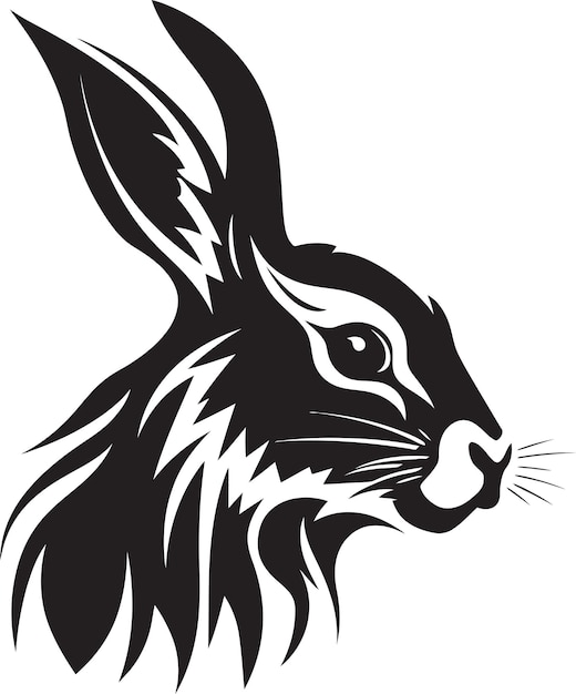 Black Hare Vector Logo Een verfijnd en gepolijst logo voor uw bedrijf Black Hare Vector Logo A Str