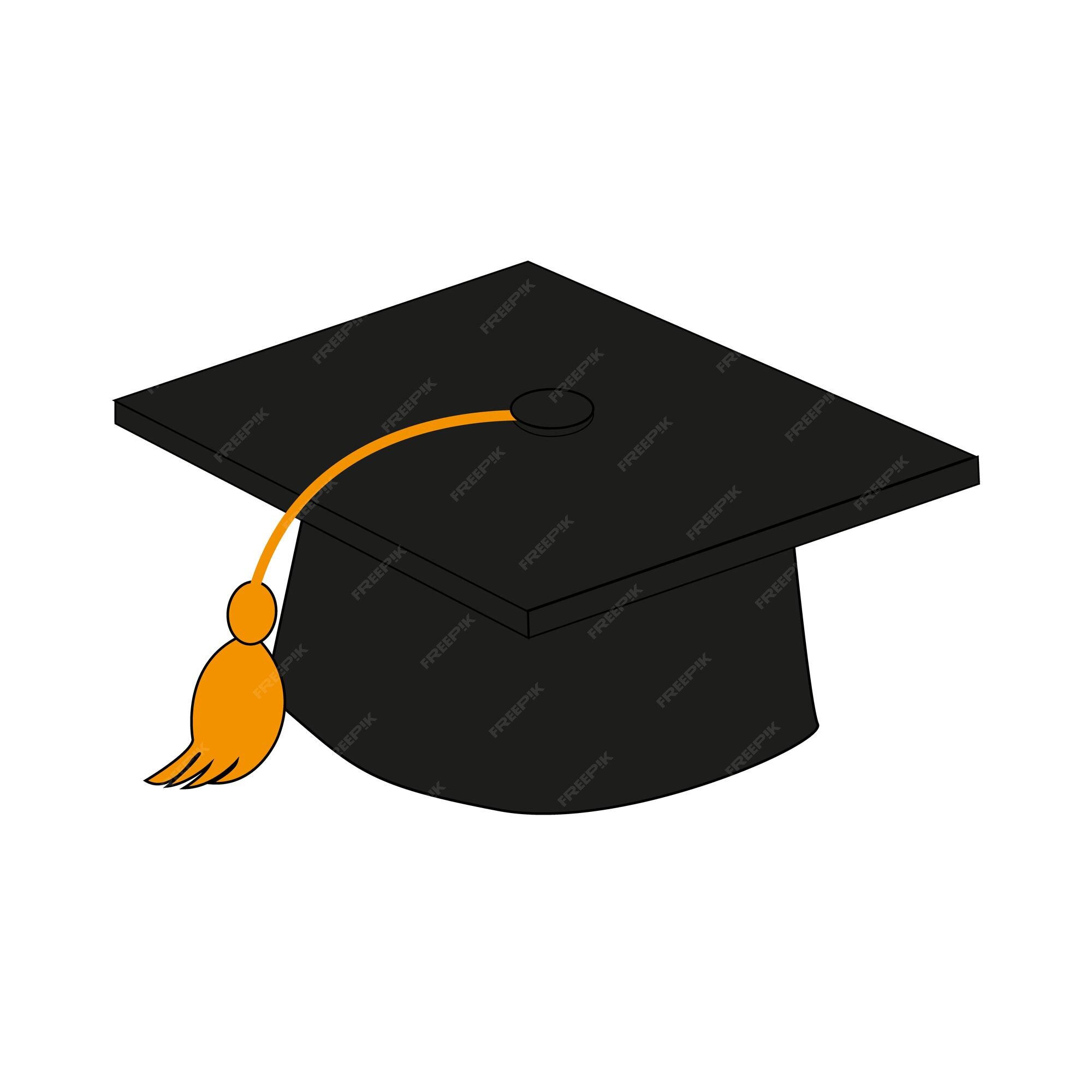 Premium Vector | Black hat of a university or college graduate for ...