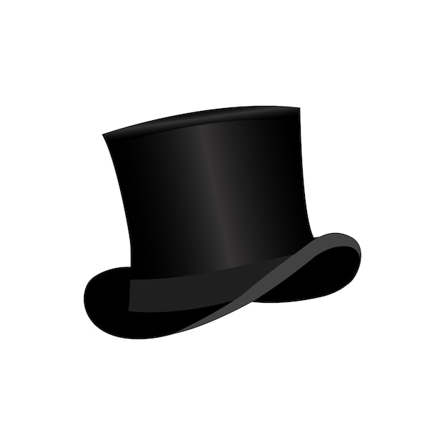 黒い帽子のベクトルのデザイン