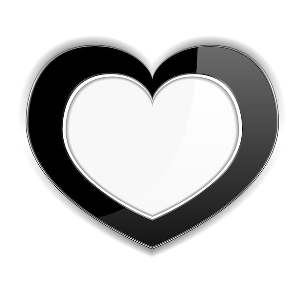 Vector black heart