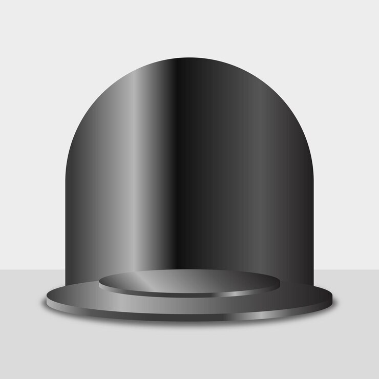 Vector a black helmet with a black cap on it