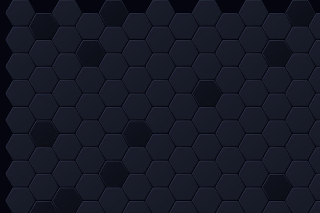 Vector black hexagon design