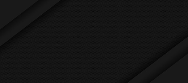 Vector black hexagon material modern background