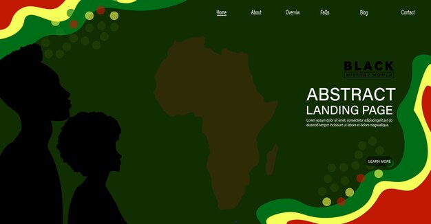 Black History mont abstract landing page 3