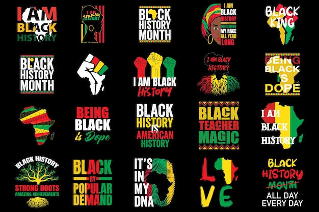 Black History Month 20 T-shirtontwerpen