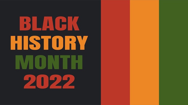 Black history month 2022 banner wenskaart afro-amerikaanse erfgoedviering in de vs