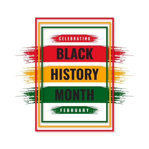 Black history month 2023 2024 2025 African American history celebration vector illustration