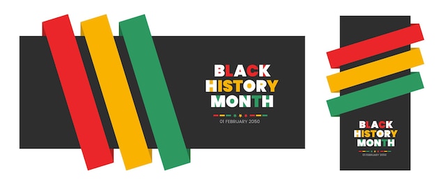 black history month 2023 background or banner design with unique shapes