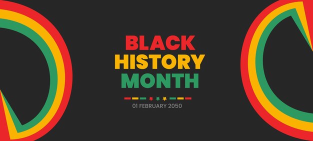 black history month 2023 background or banner design with unique shapes