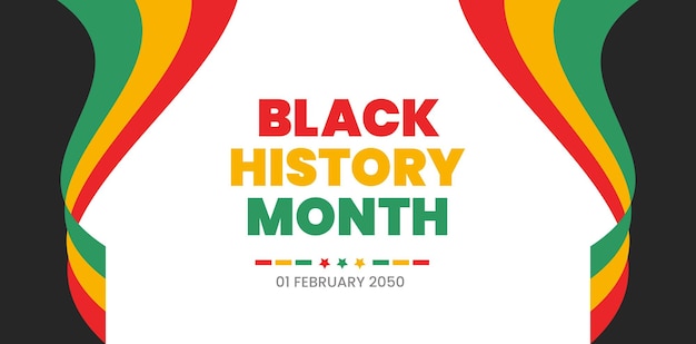 black history month 2023 background or banner design with unique shapes