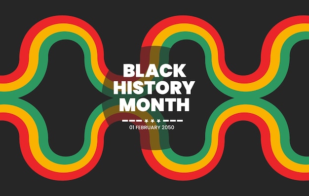 black history month 2023 background or banner design with unique shapes