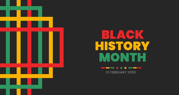 black history month 2023 background design template