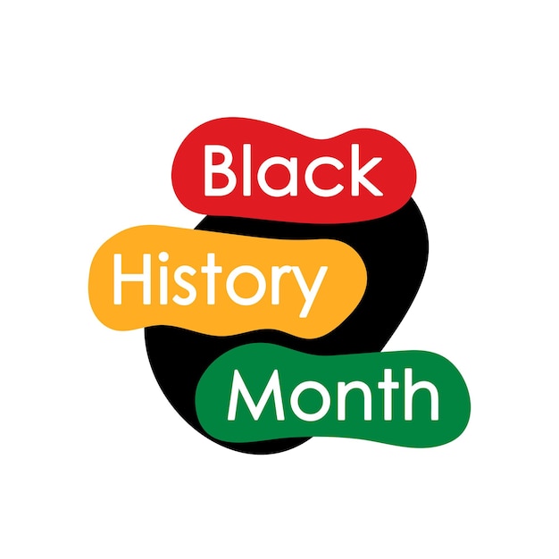 Black History Month 2023 zwarte weerstand vector illustratie in PanAfrikaanse kleuren