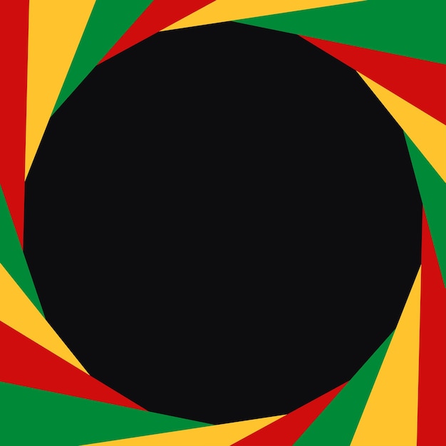 Vector black history month abstract geometric banner red green yellow colors vector square wallpaper