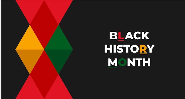 Vector black history month-achtergrond of afro-amerikaanse geschiedenis vier februari in de vs en canada