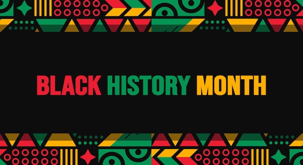 Black History Month achtergrondsjabloon Gevierd in oktober en februari Verenigde Staten Canada