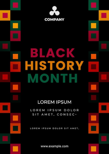 Black History Month African American celebration poster vector design in february