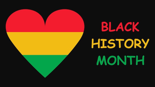 Black history month african and american history celebration in flat design. Vector illustration.