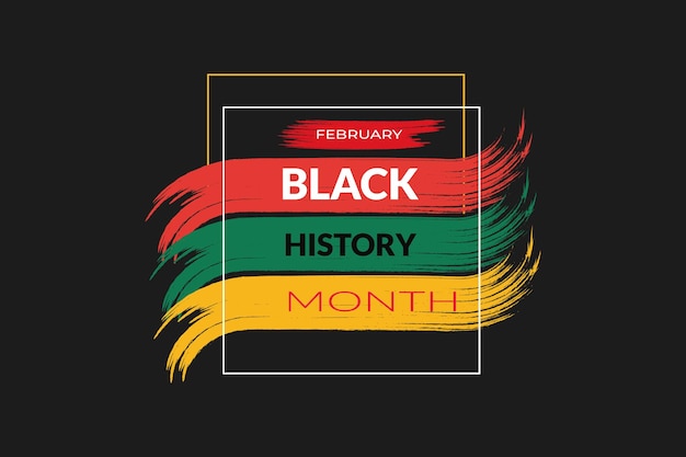 Black history month african american history celebration vector illustration