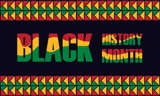 Black history month African American history celebration vector illustration