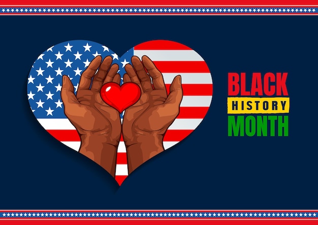 Vector black history month, african american history, picture art and abstract background.