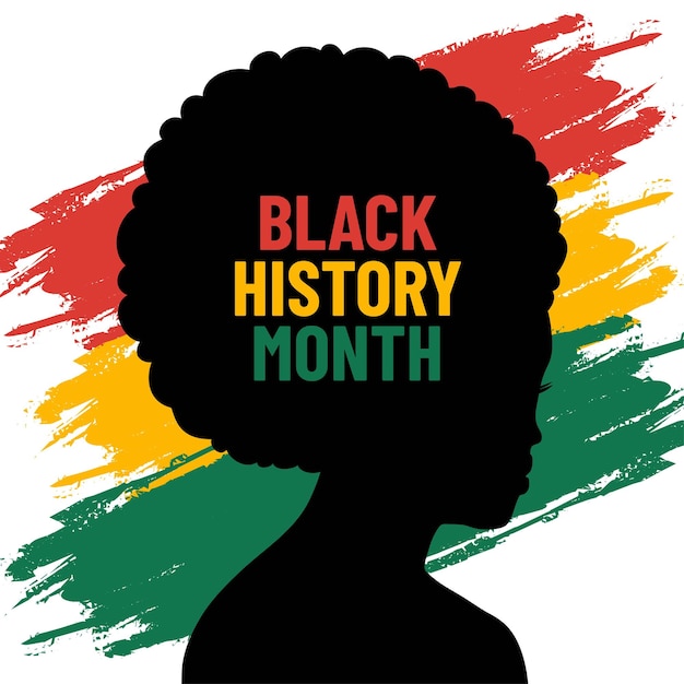 Black History Month African American History Protest poster with  african women