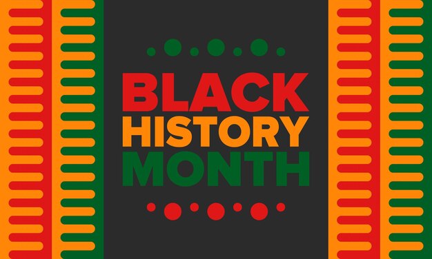 Black History Month African American History in United States Art poster Vector illustration