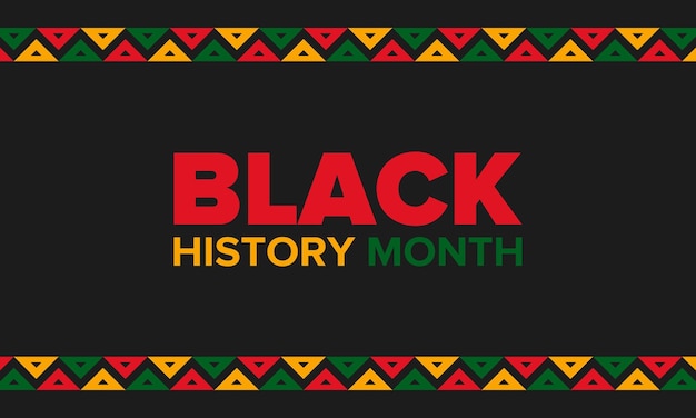 black history month african american history in united states art poster vector illustration