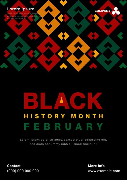 Black History Month Afro-Amerikaanse viering vector posterontwerp in februari