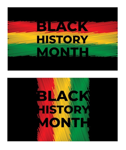 Vector black history month background or african american history celebrate february in the usa and canada