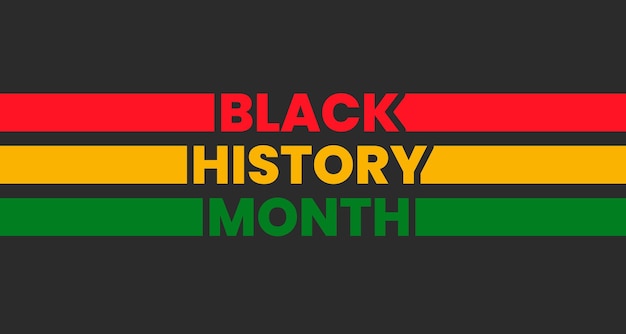矢量黑人历史月背景或非裔美国人历史庆祝二月在美国和加拿大