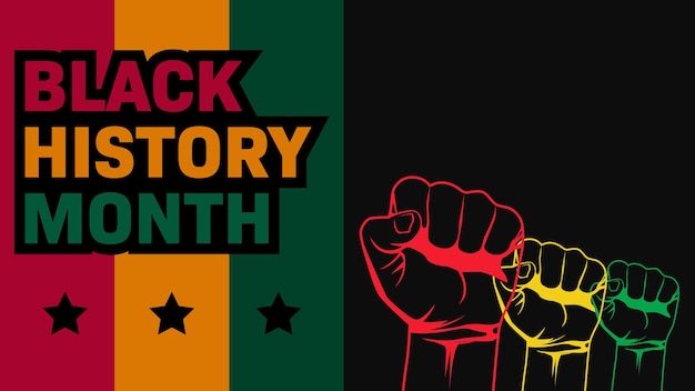 Black History Month background African American History is celebrated annually in February