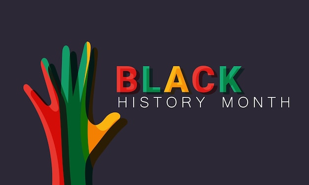 Black history month background banner card poster template Vector illustration