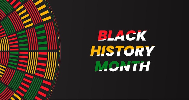 Design di sfondo del mese della storia nera celebrato ogni anno a febbraio negli stati uniti e in canada
