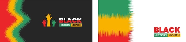 Vector black history month background design template