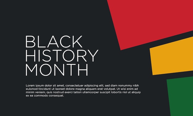 Black History Month Background Design Vector Illustration