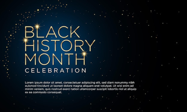 Black History Month Background Design Vector Illustration