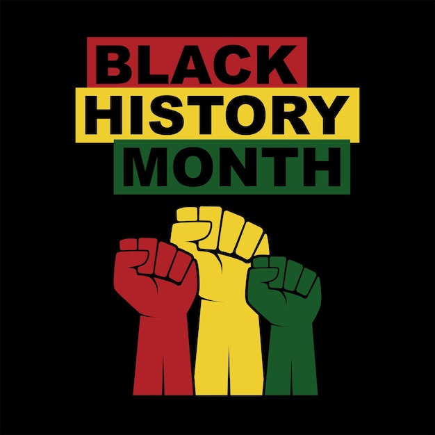 Vector black history month background. vector illustration