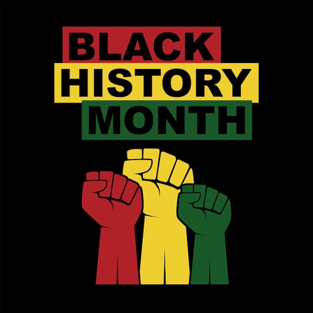 Black history month background. vector illustration