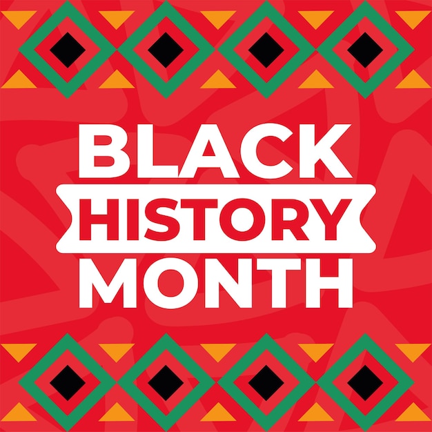 Black history month background with african cultural patterns Vector