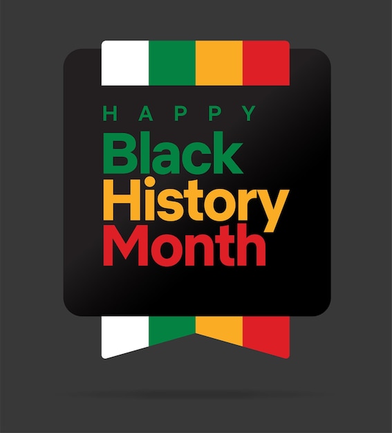 Vector black history month badge concept