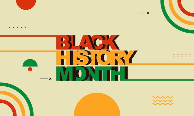 Vector black history month banner illustration