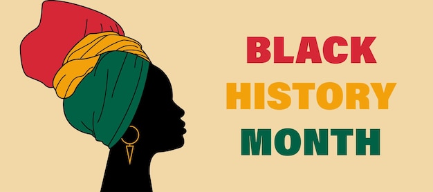 Black history month banner Month African American history design poster Vector illustration