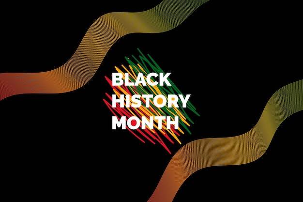 Black history month celebrate vector illustration background design