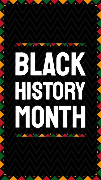 Vector black history month celebrate vertical vector illustration design graphic