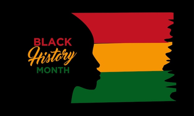 Black history month celebration illustration design