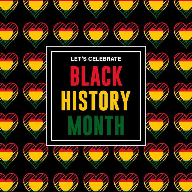 Vector black history month celebration post