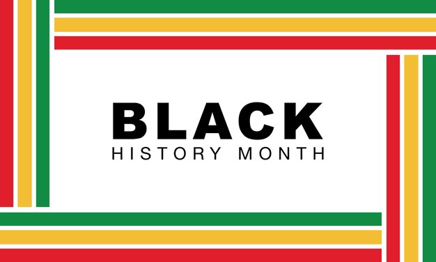 Vector black history month celebration vector template design illustration