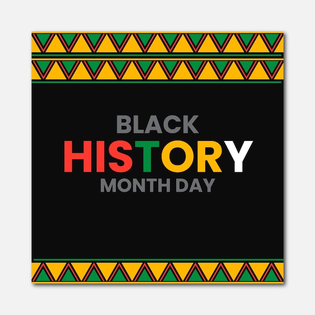 black history month day vector template